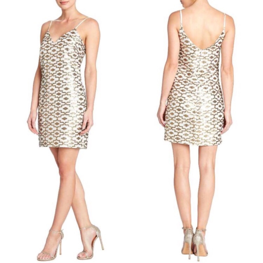 Beaded Mini Shift Dress